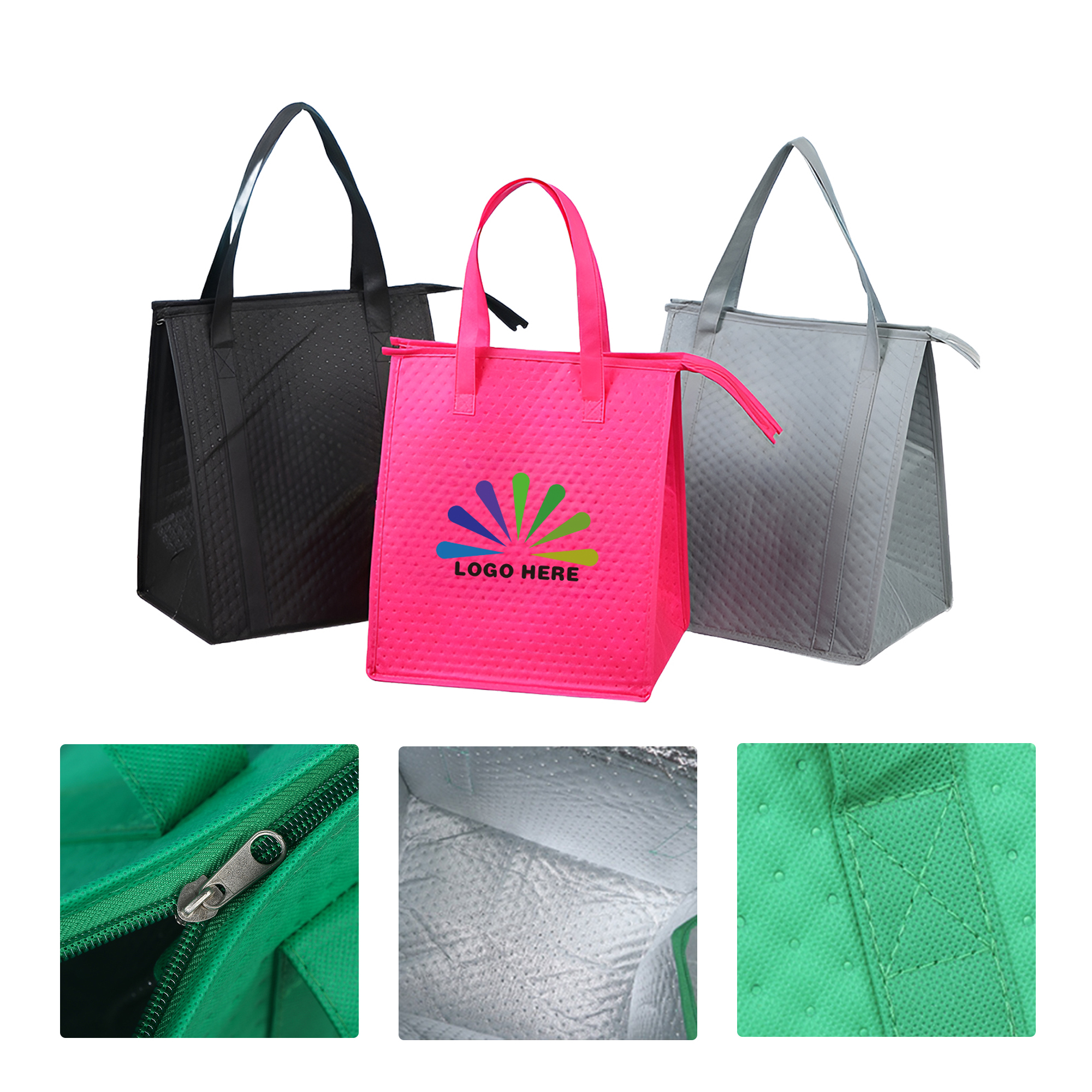 MOQ50 Personalized Non-Woven Insulated Handbag For Events 2