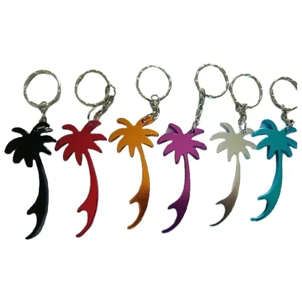 Metal Coconut Tree Bottle Opener Keychains 4