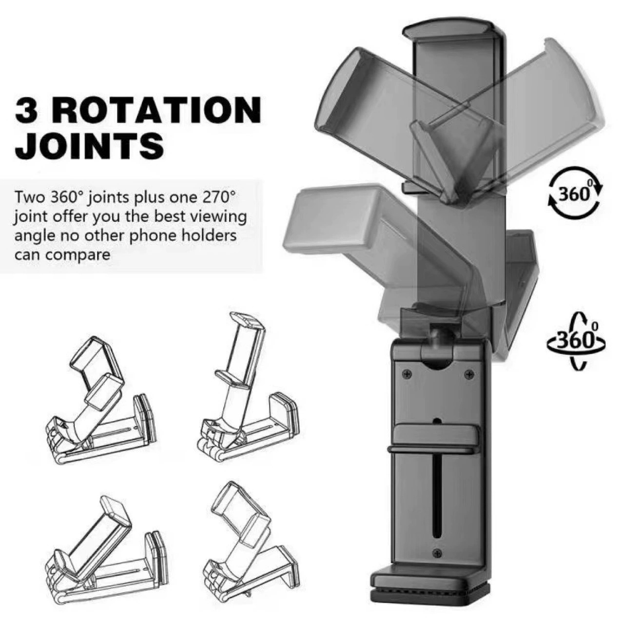 Foldable Travel & Airplane Desktop Smart Phone Stand 3