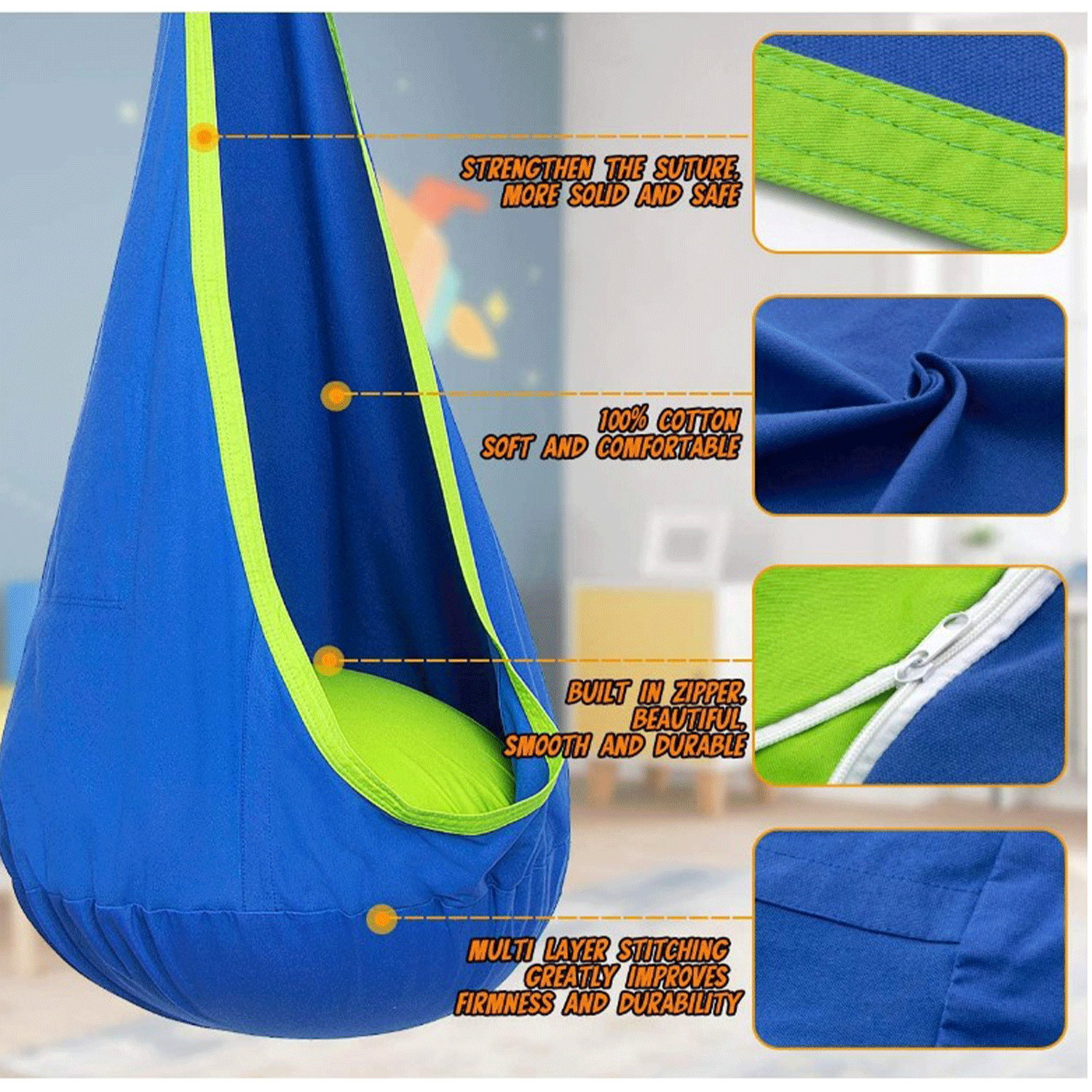 indoor and outdoor use Hanging Hammock Chair 18