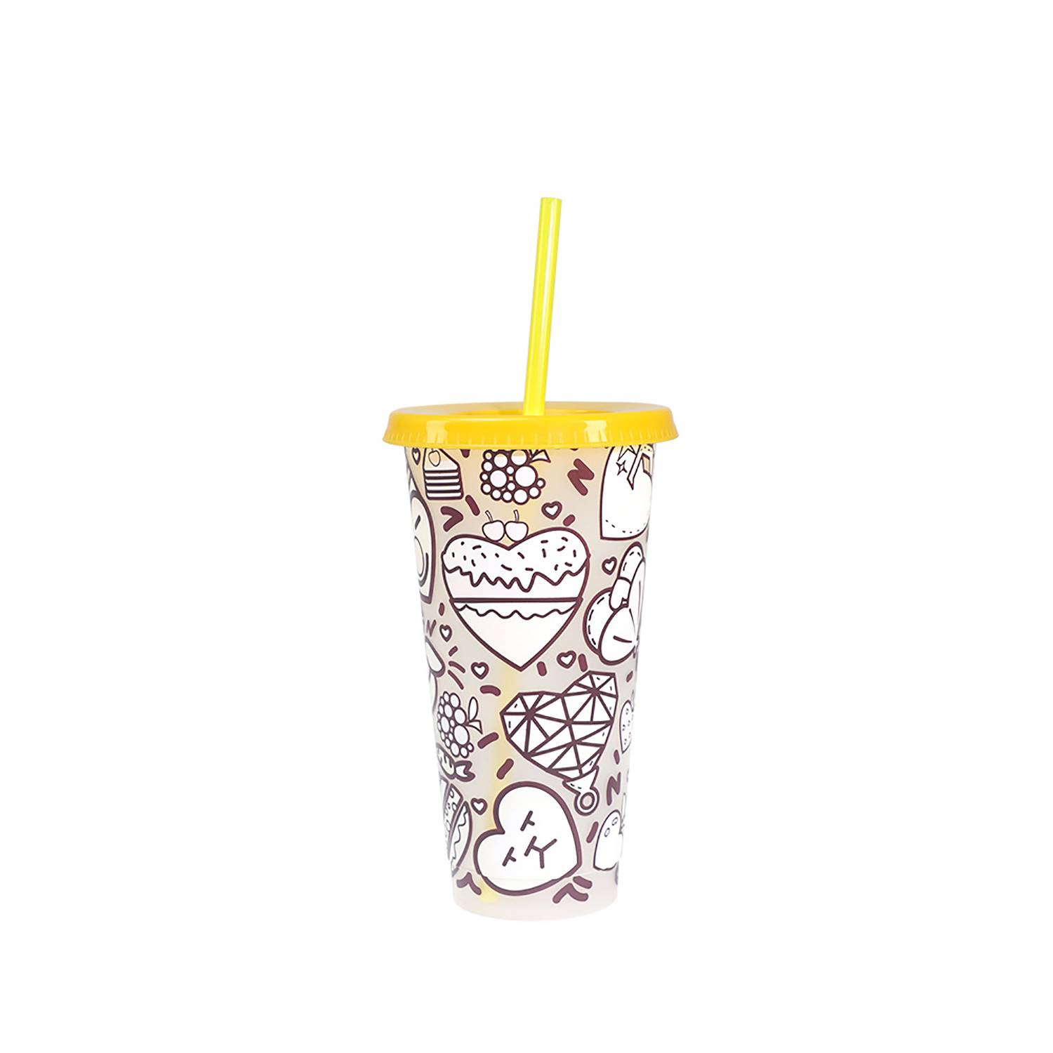 24oz Creative Color-Changing Tumbler with Straw 5