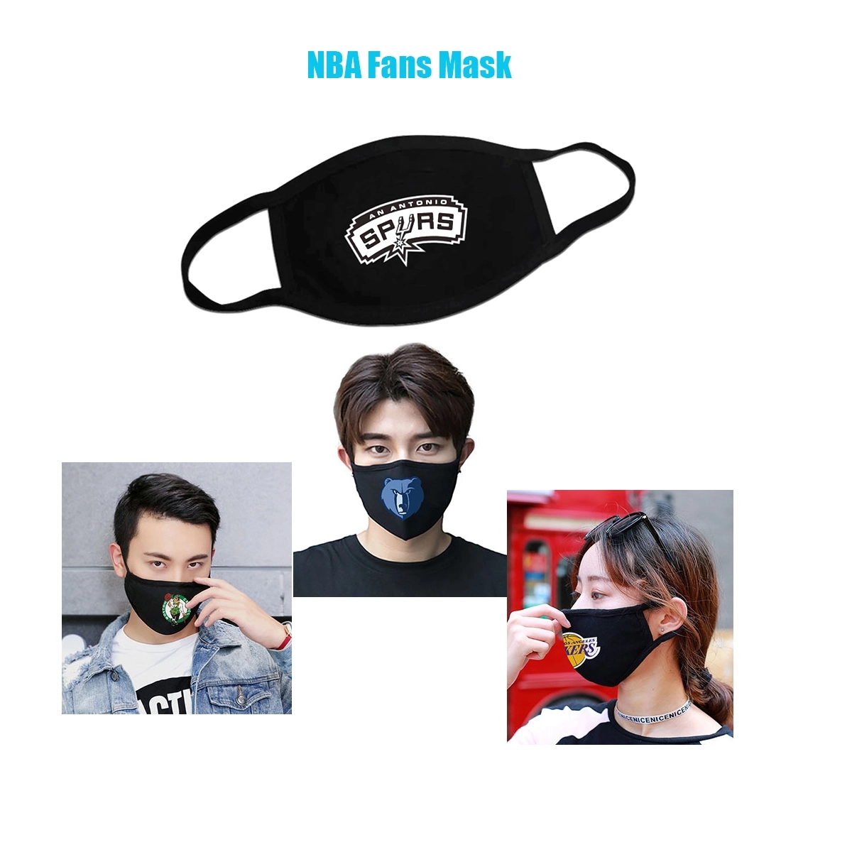 Customize Special NBA MLB NFL PFL Fans Cotton Mask 2