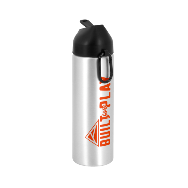 EasyFlow Recycled Aluminum Bottle w Straw Lid, custom water bottle with logo imprint 119