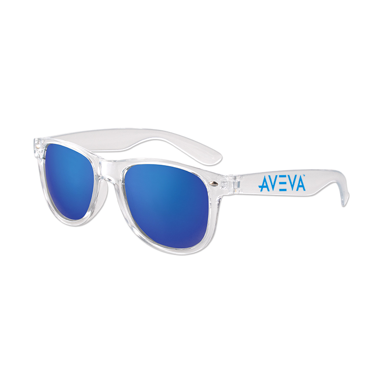 Clear Iconic Frame Mirror Lens Sunglasses 2