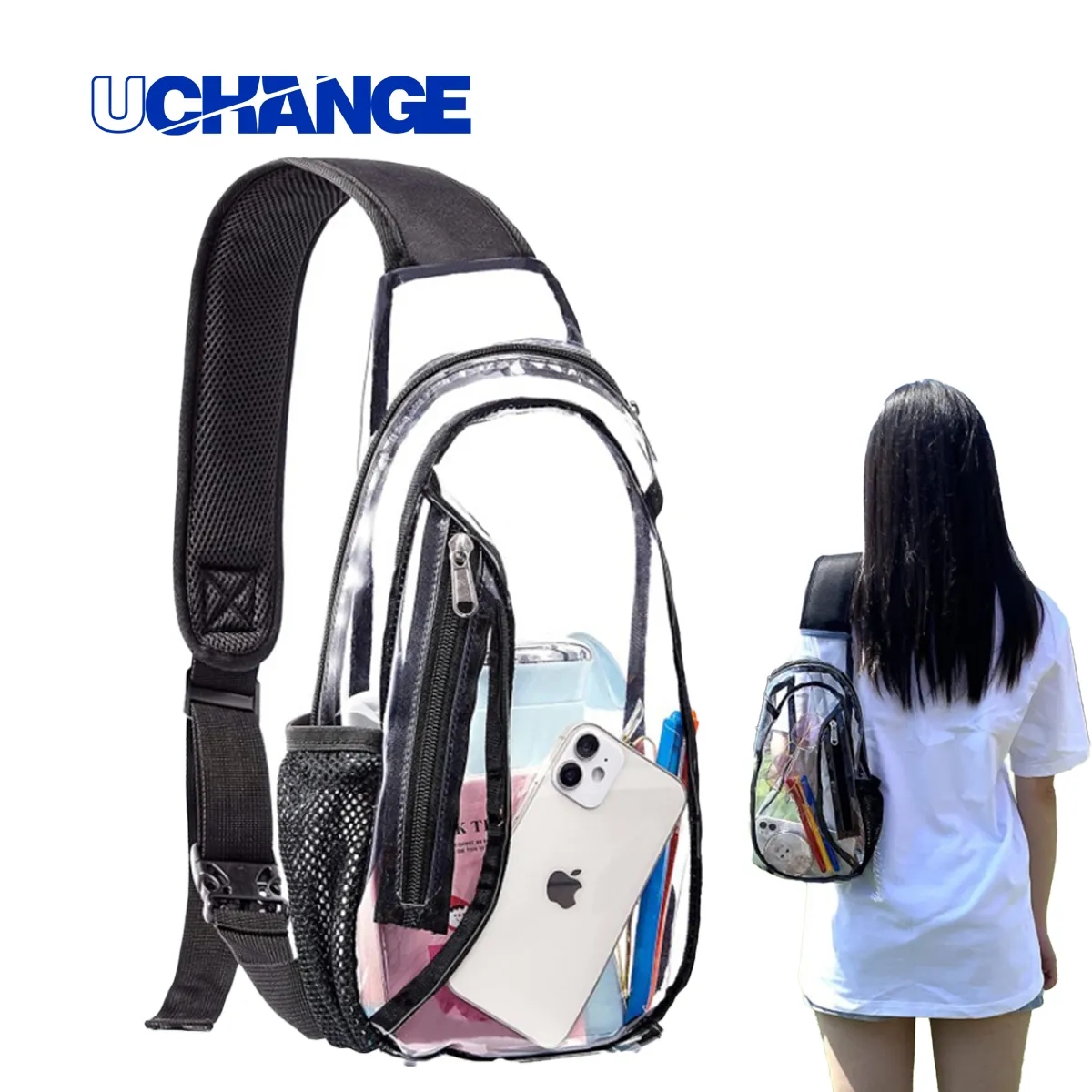 Stadium Approved Transparent Clear Sling Crossbody Bag 2