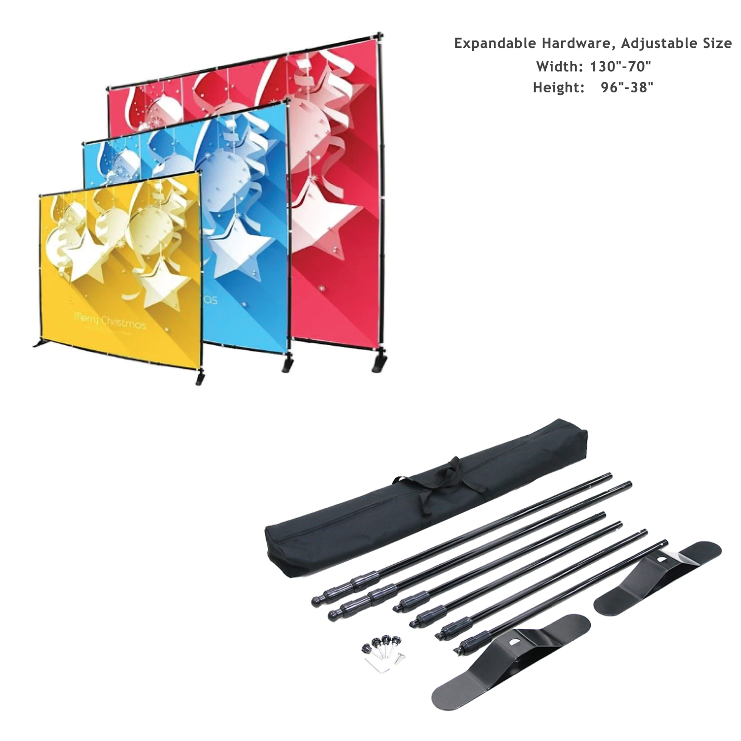 24Hr Express Ship- Tradeshow Booth Package 8' Expanding Display and 6' Sublimated PREMIUM Tablecloth 2