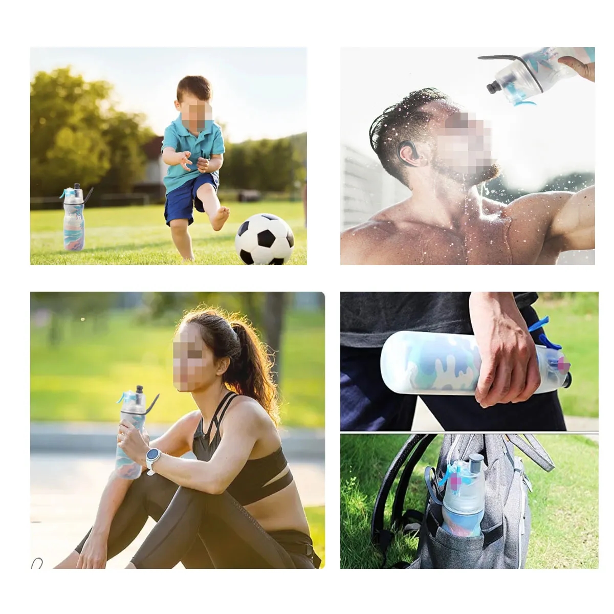 20oz Leakproof Heat Insulation Sports Spray Water Bottle 6