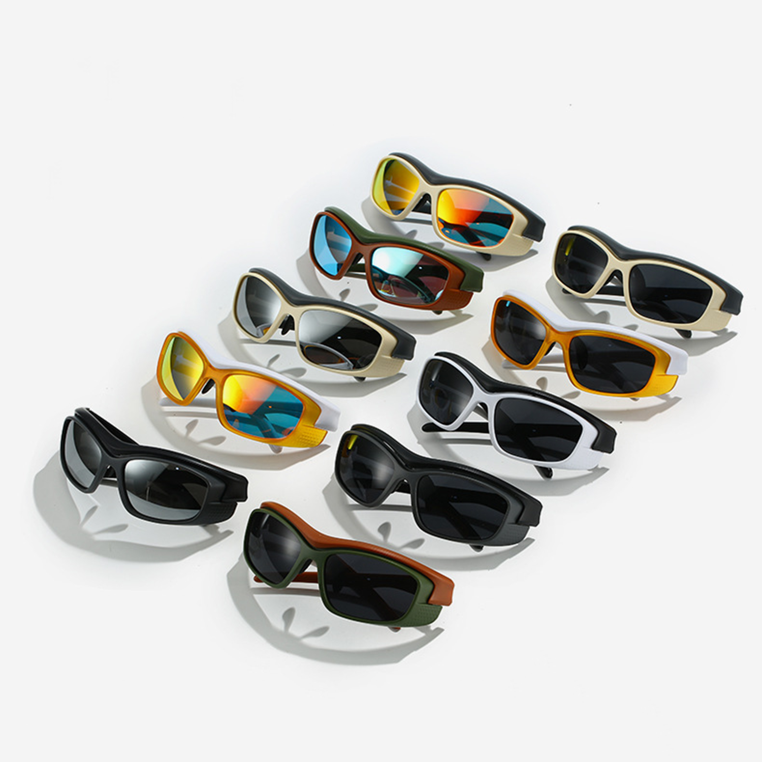 Oval Dark Vintage Outdoor Sport Shades Sunglasses 1