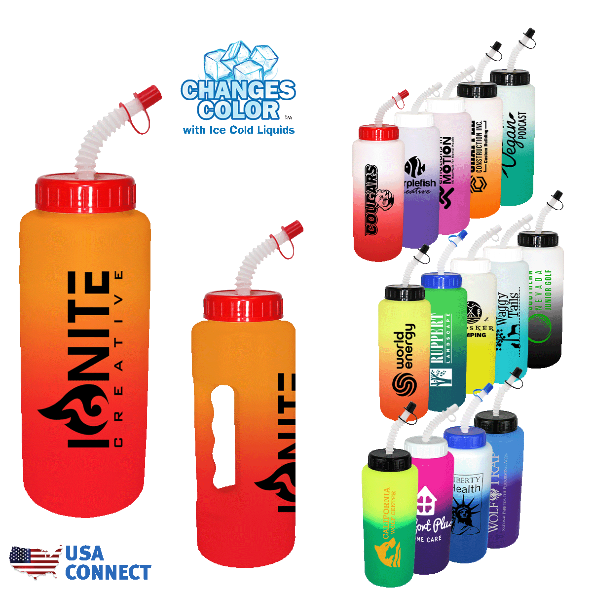 Mood™ 32 oz. Grip Bottle with Flexible Straw 6