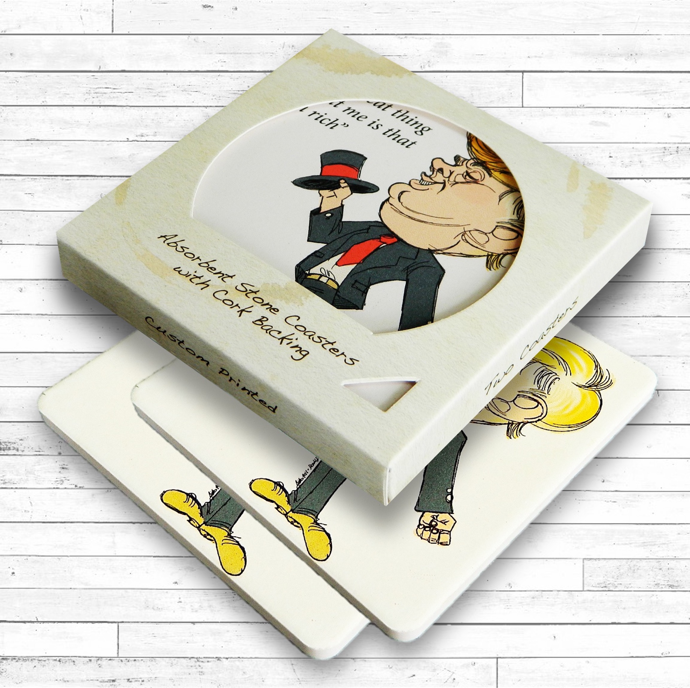 Two Square Coaster Box Set 4