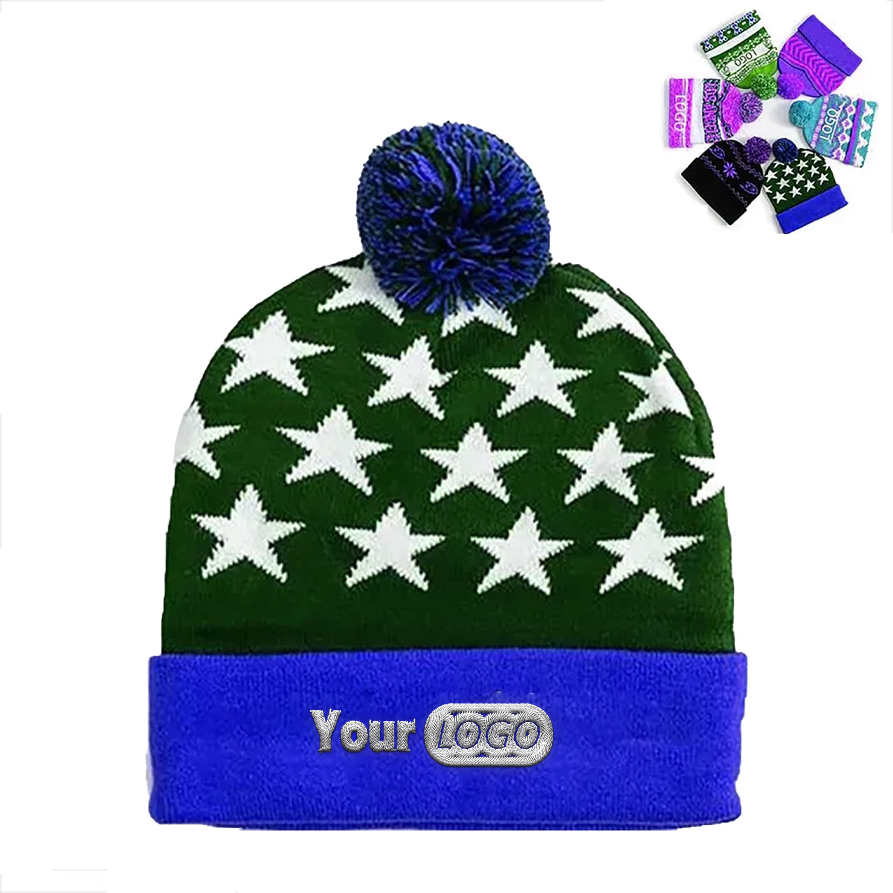Jacquard Knit Beanie 3