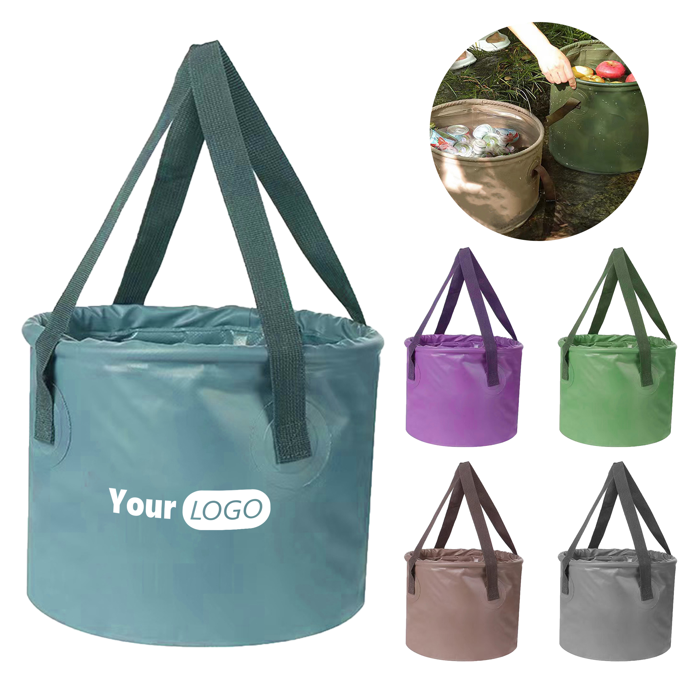 Pvc Customizable 20L Folding Bucket 1