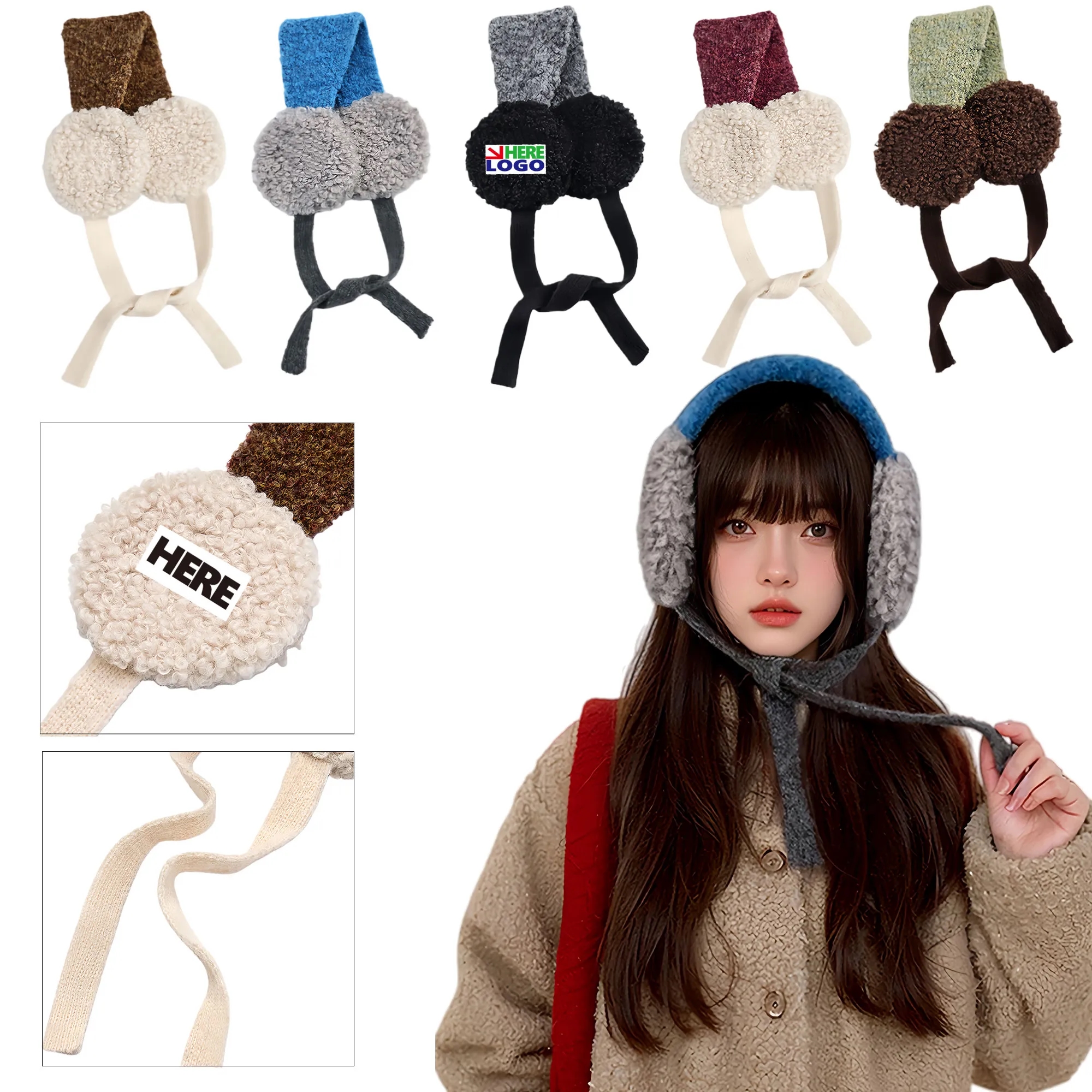 Fashionable Frameless Knitted Ear Muffs