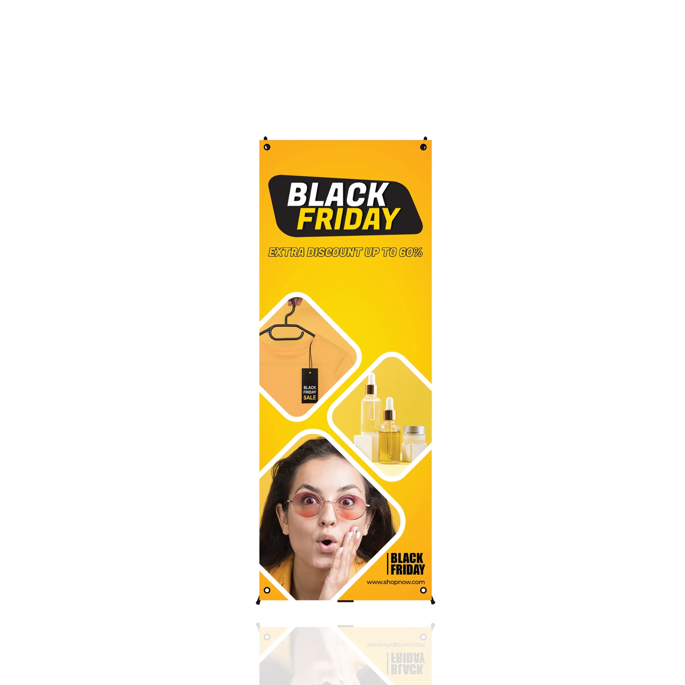 23" x 63" X-Shaped Banner Stand 6