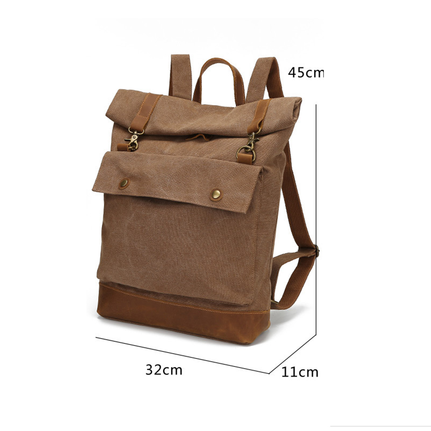 Vintage Classic Rucksack Canvas Backpack for Campus 2