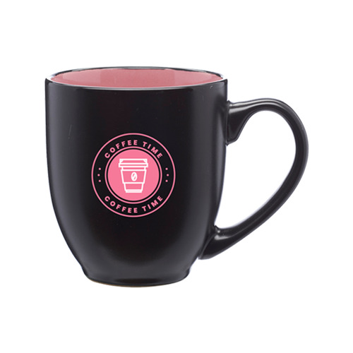 Two-Tone Bistro Style Ceramic Mug, 16 oz. 16