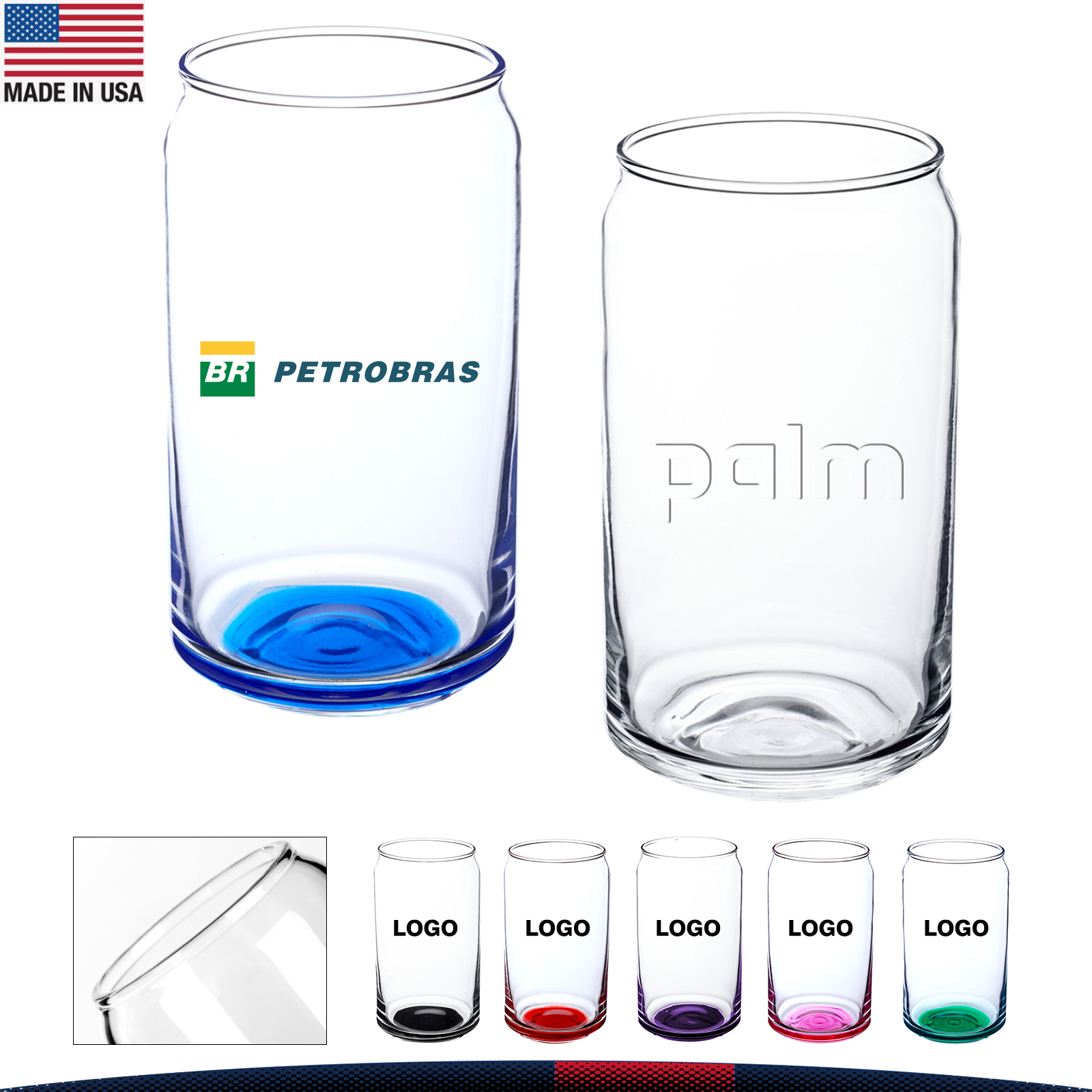 16 oz. Can Shaped Beer Glasses 9