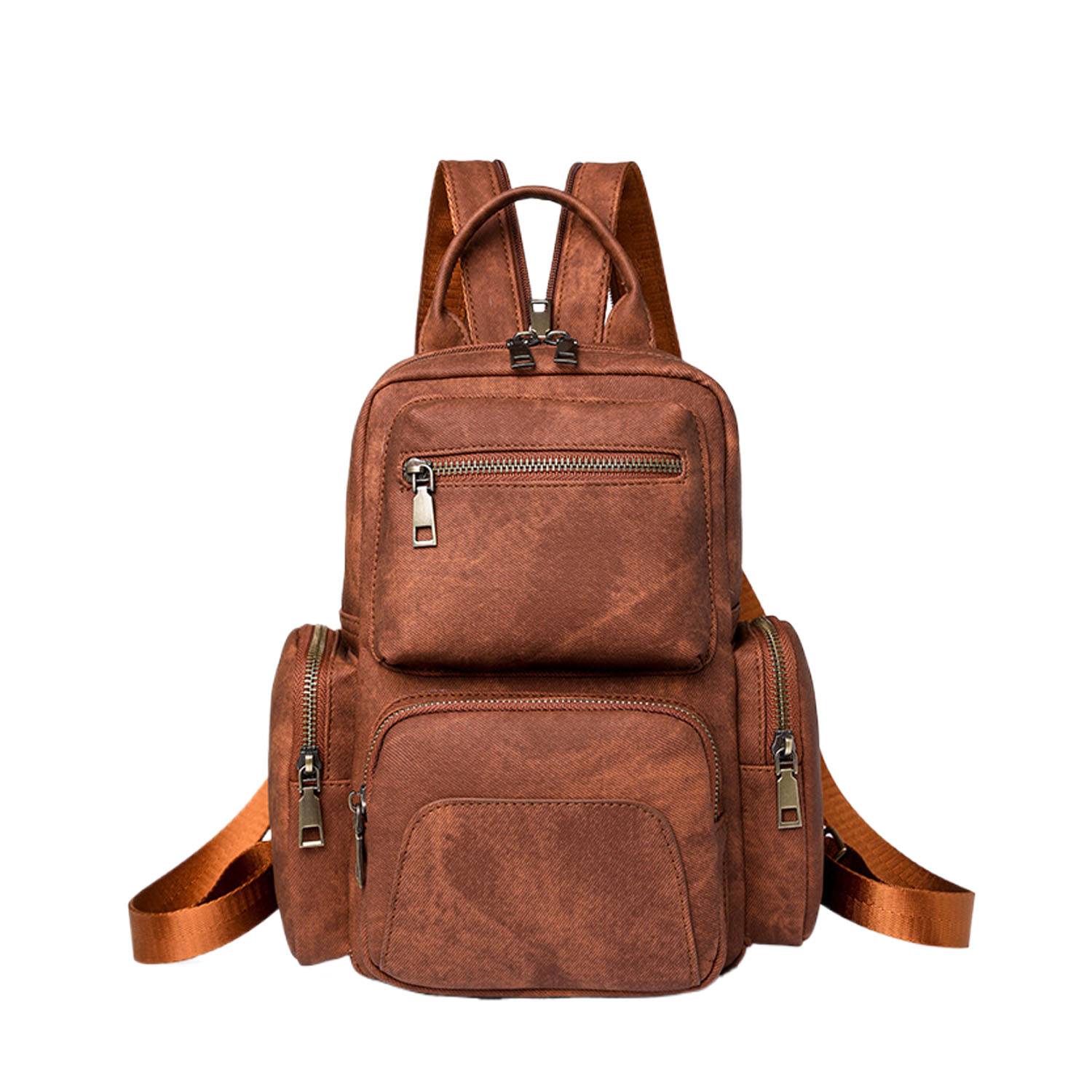 PU Leather Convertible Crossbody Backpack 3