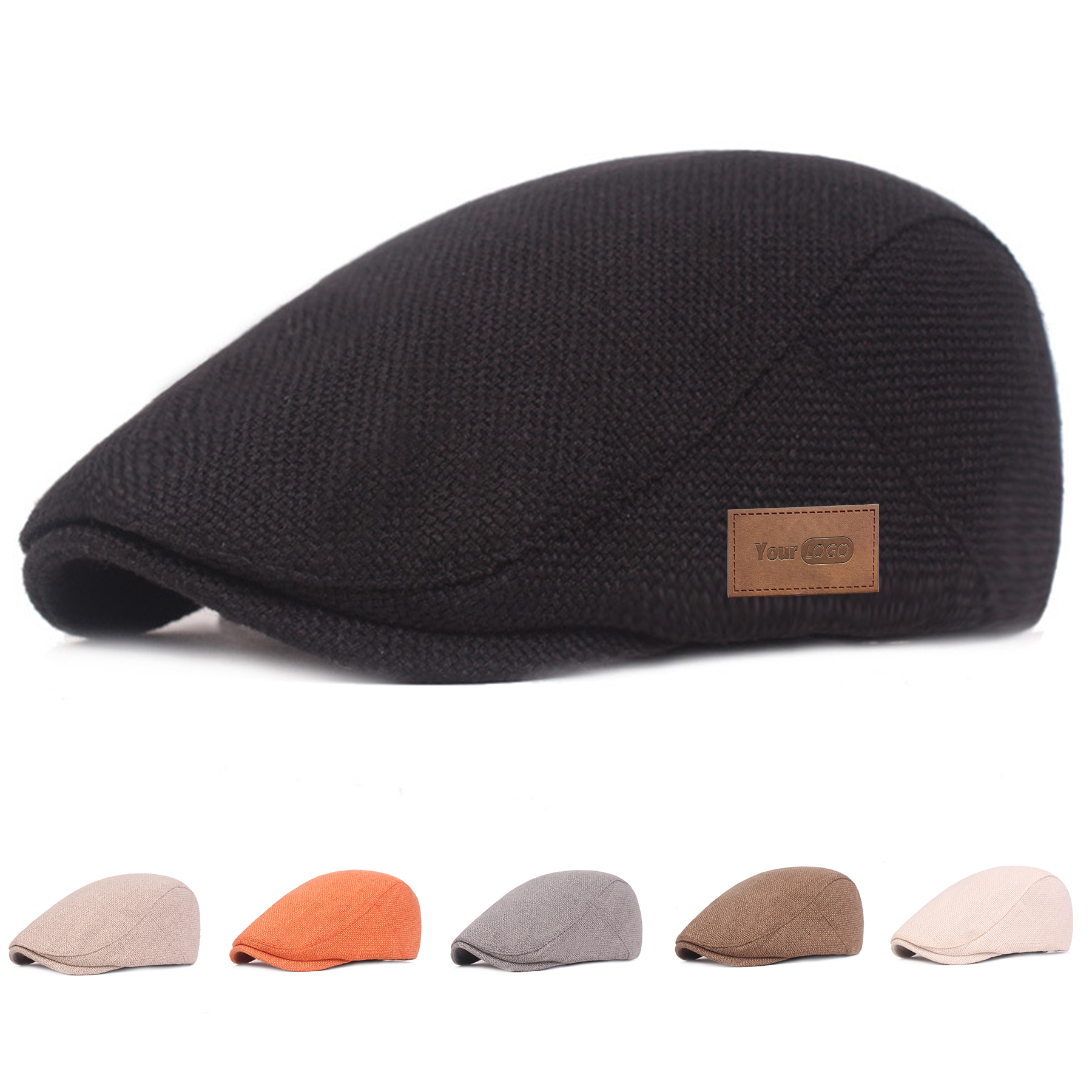 Men's Linen Newsboy Flat Cap 3