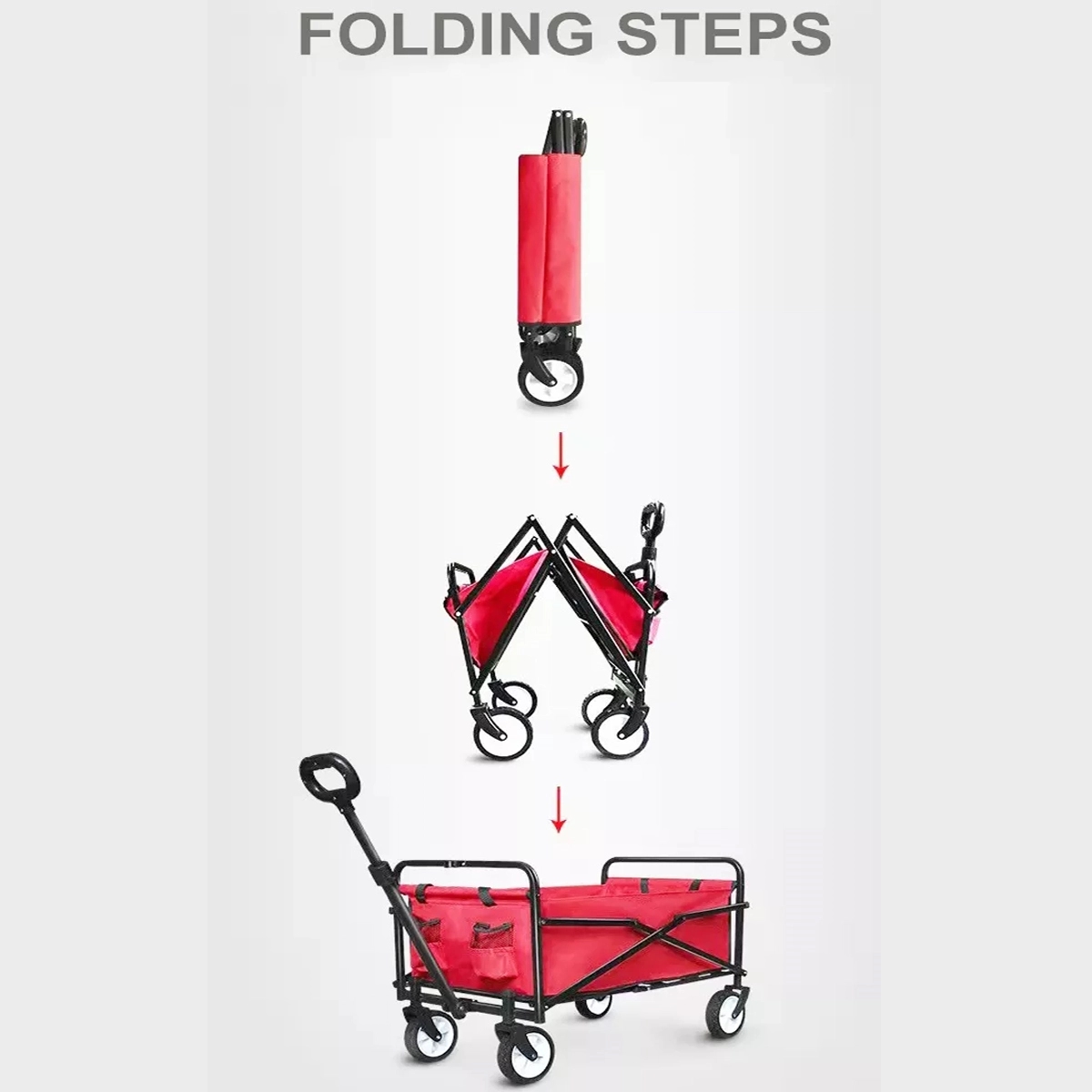 Folding Wagon Utility Outdoor Camping Garden Cart 3