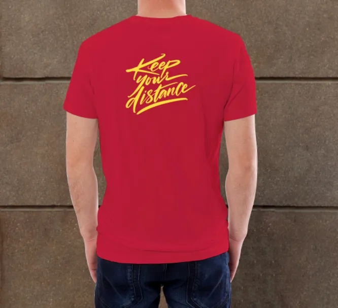 Men's Red Printed T-shirt - Crew Neck 1