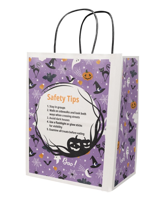 Halloween Scatter Design 1 Handle Shopper (8.5" x 10.25" x 5") 3