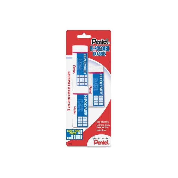 Pentel Hi-Polymer Eraser - 3 Pack 1