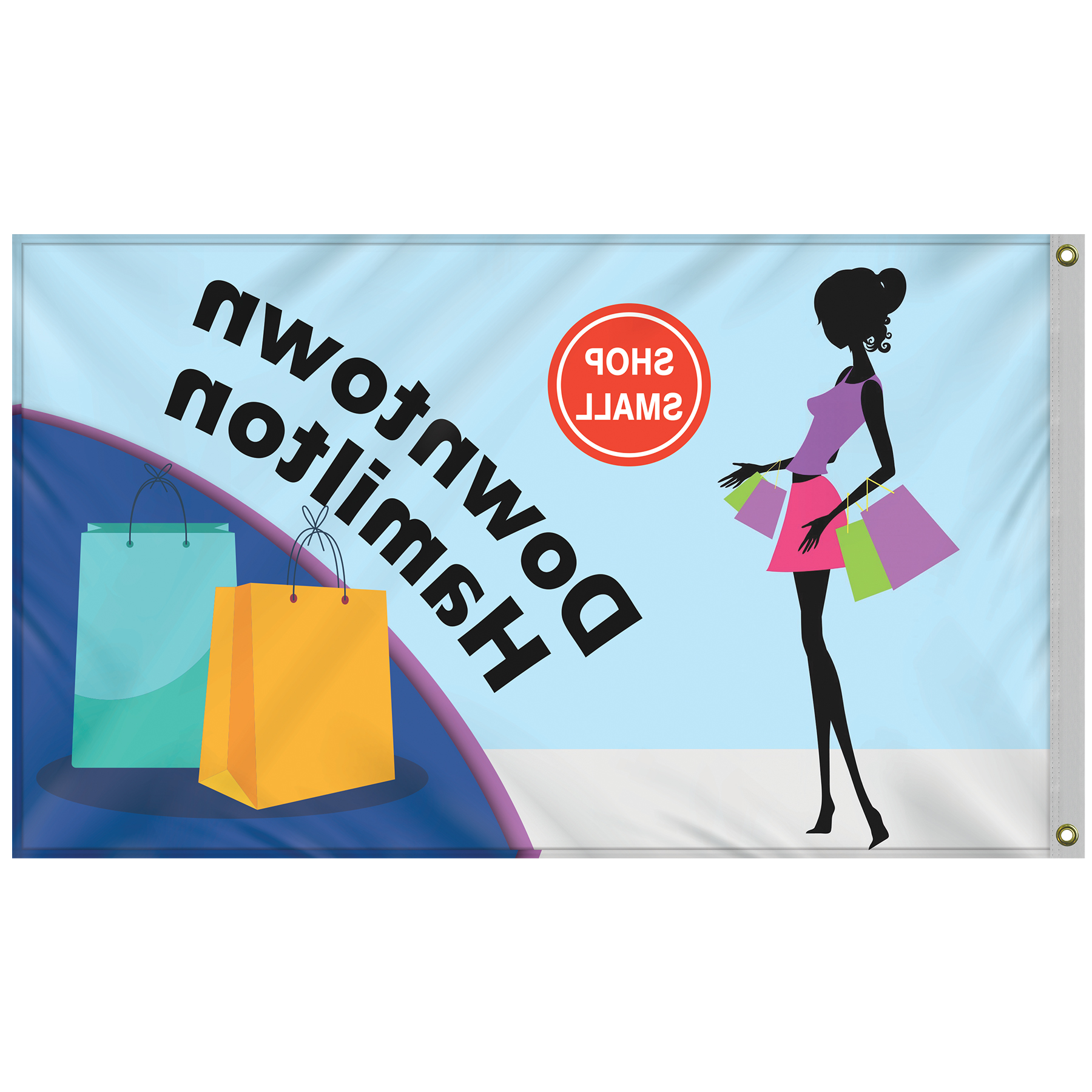 Promotional Flag Kit with 3' x 5' Flag and Silver Bracket 8
