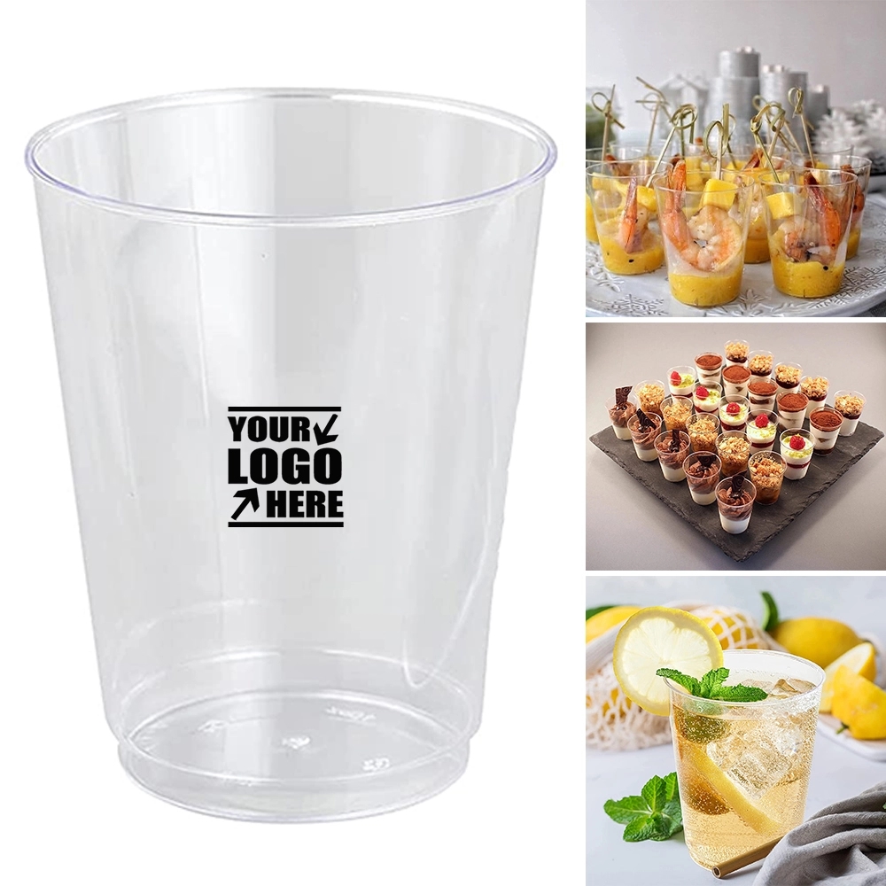 10Oz Cylinder Clear Hard Plastic Cups 1