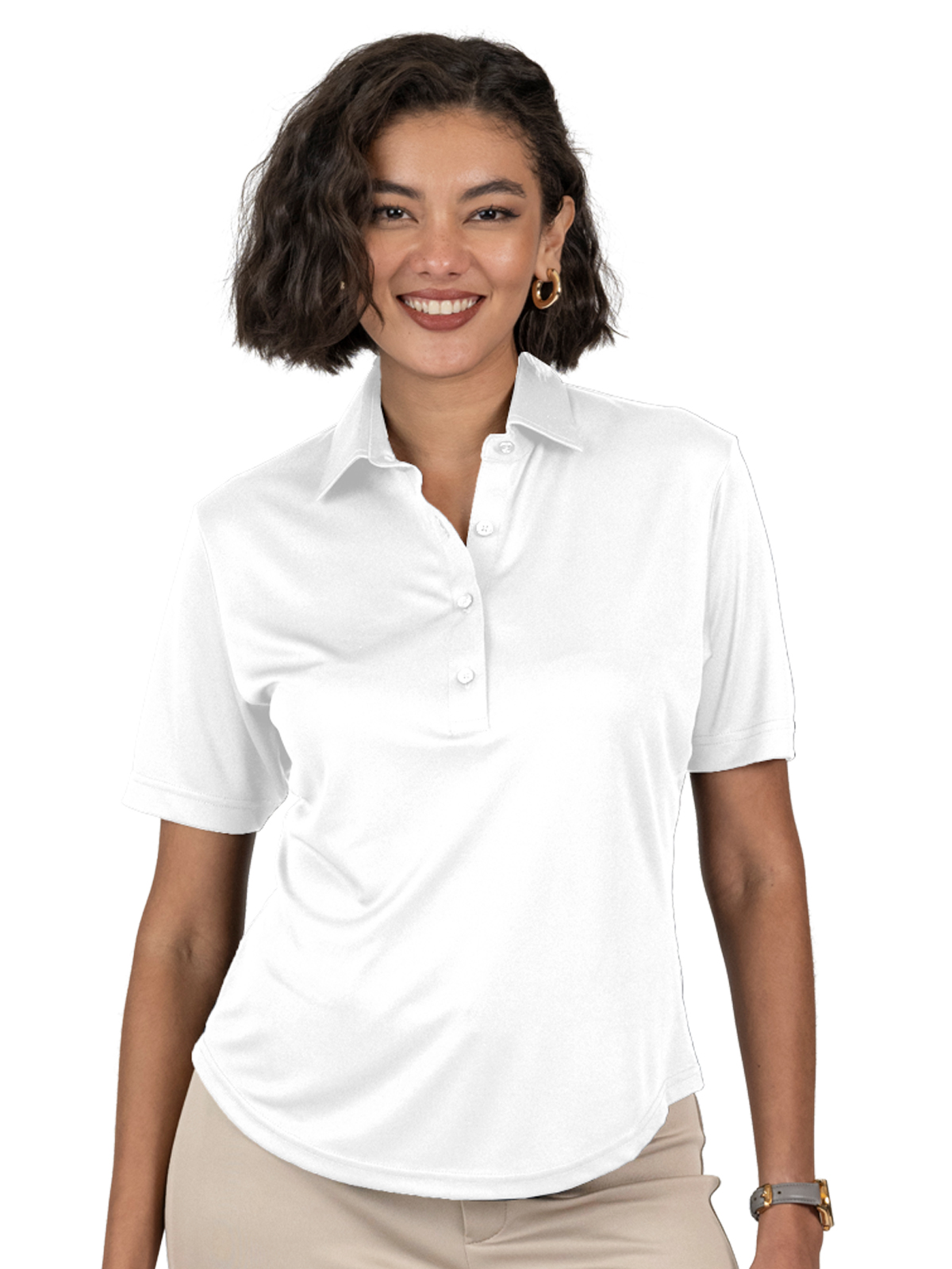 Blue Generation - Women's Pocketless Bonded Collar Dress Polo 6