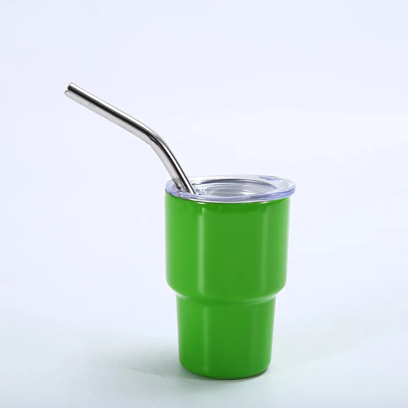 2 oz Mini Tumbler Stainless Wine cup With Straw 3