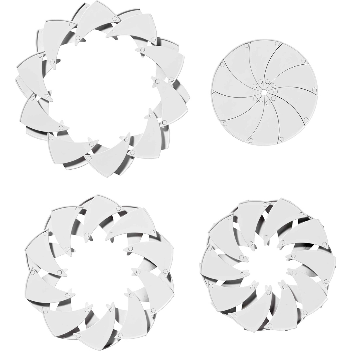 All-White Incredible Expanding Flying Disc with Digital Printing 1