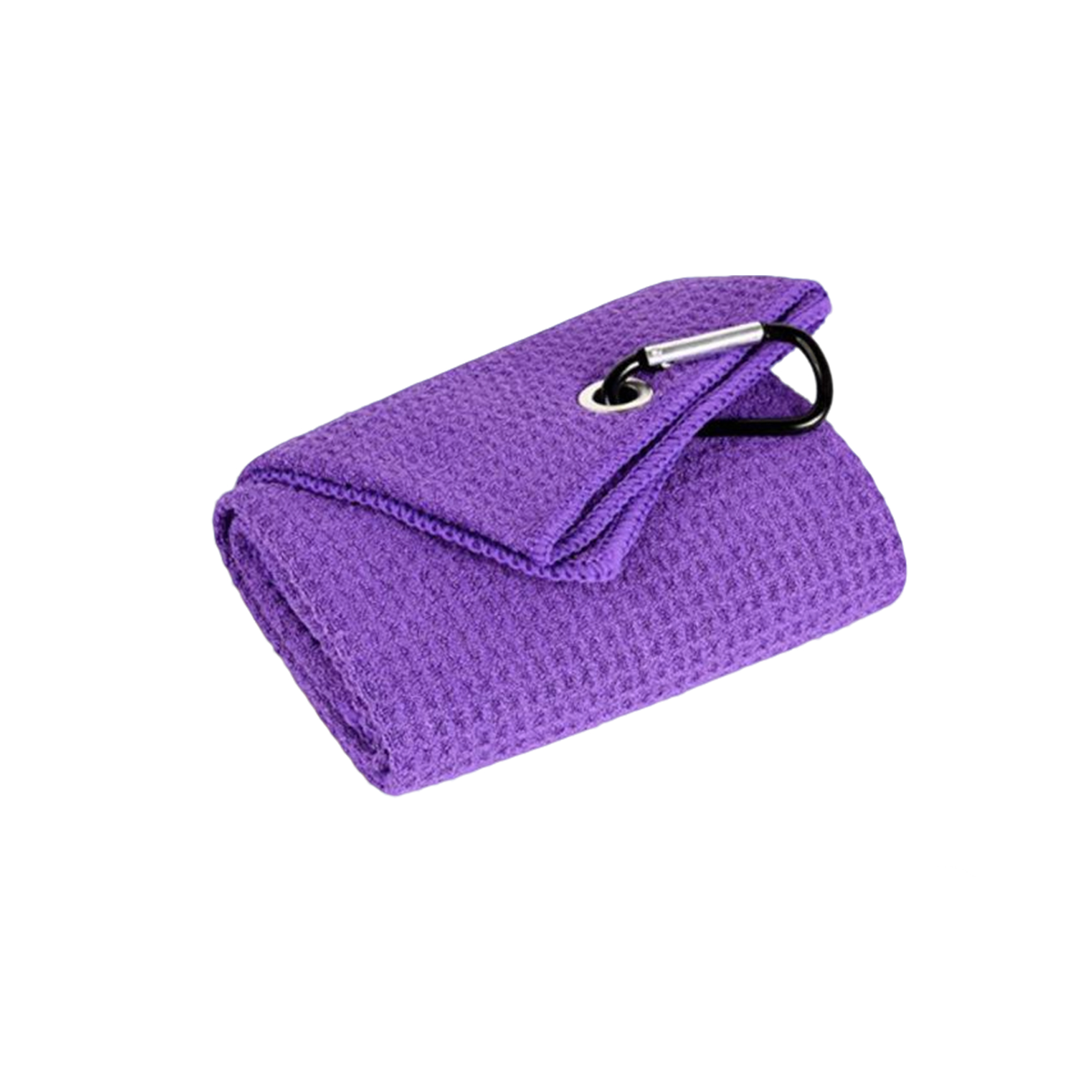 Waffle Microfiber Golf Towel With Carabiner 12 x 12 14