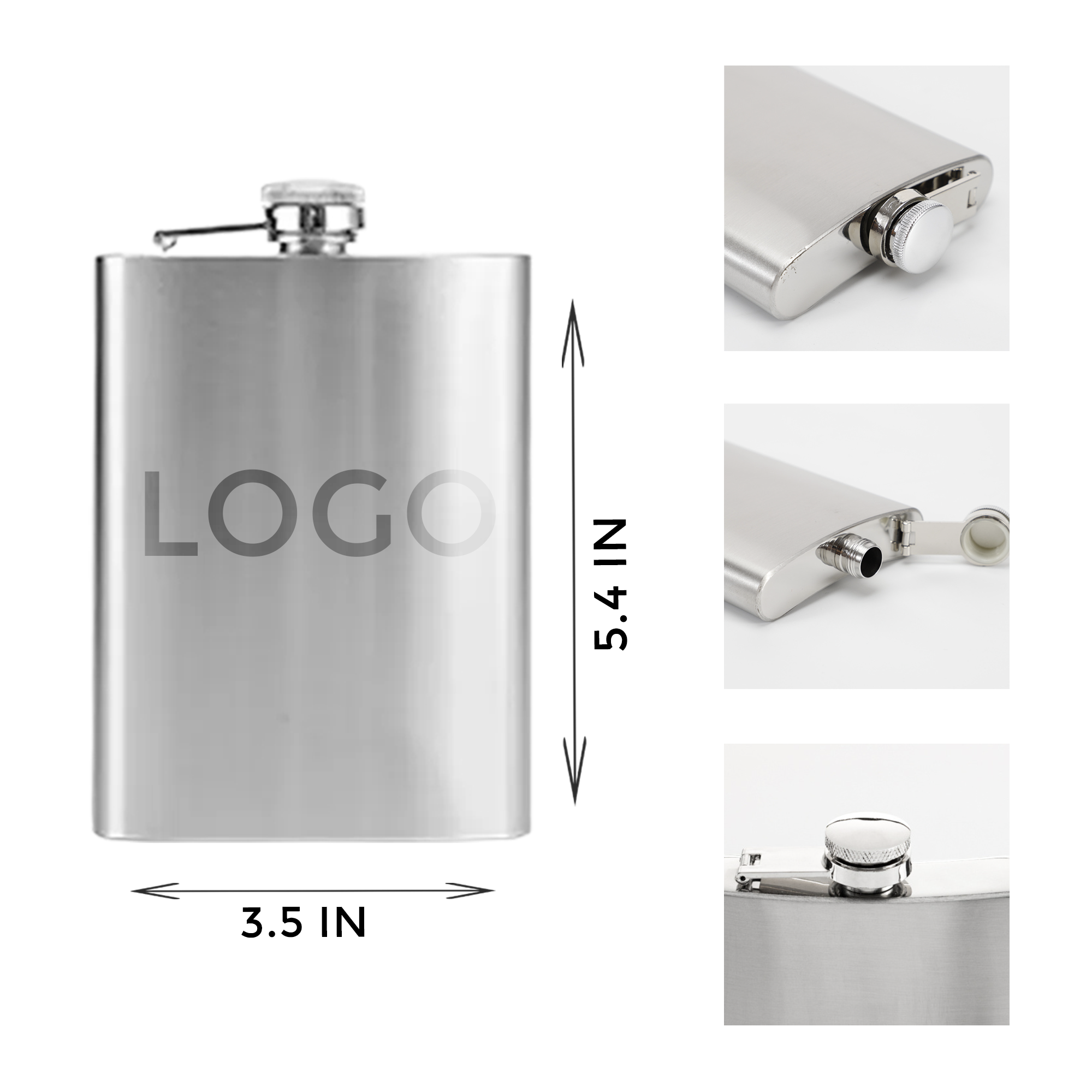 MOQ 10 PCS 8OZ Stainless Steel Hip Flask 2