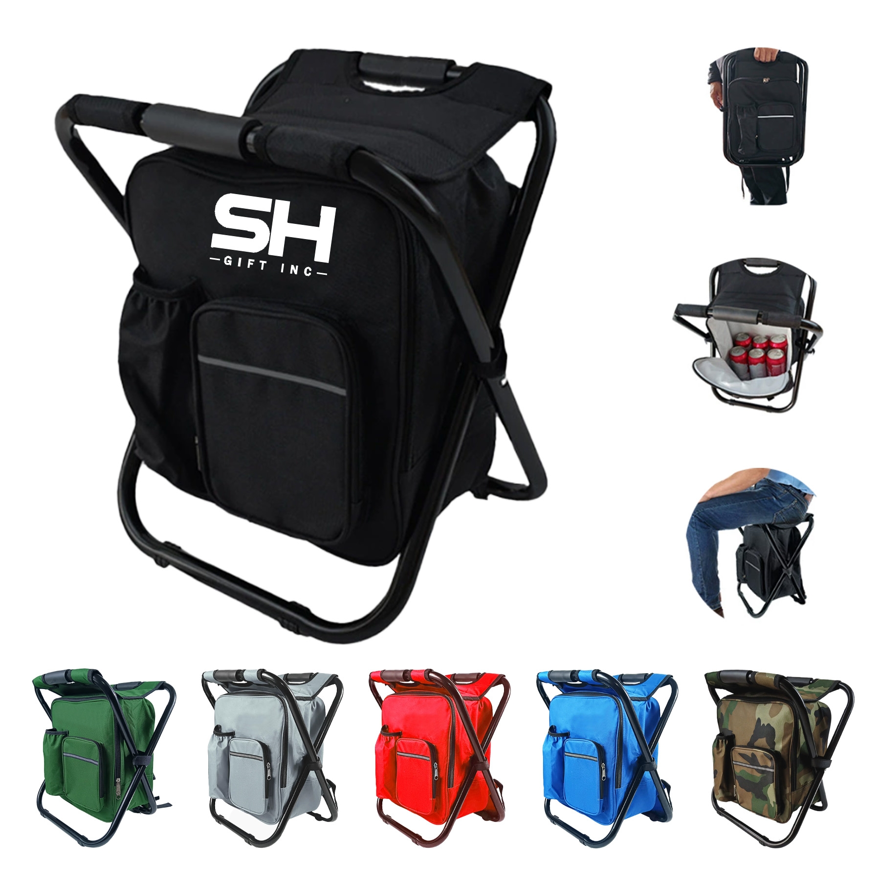 Outdoor Multifunctional Folding Stool with Insulation Bag 4