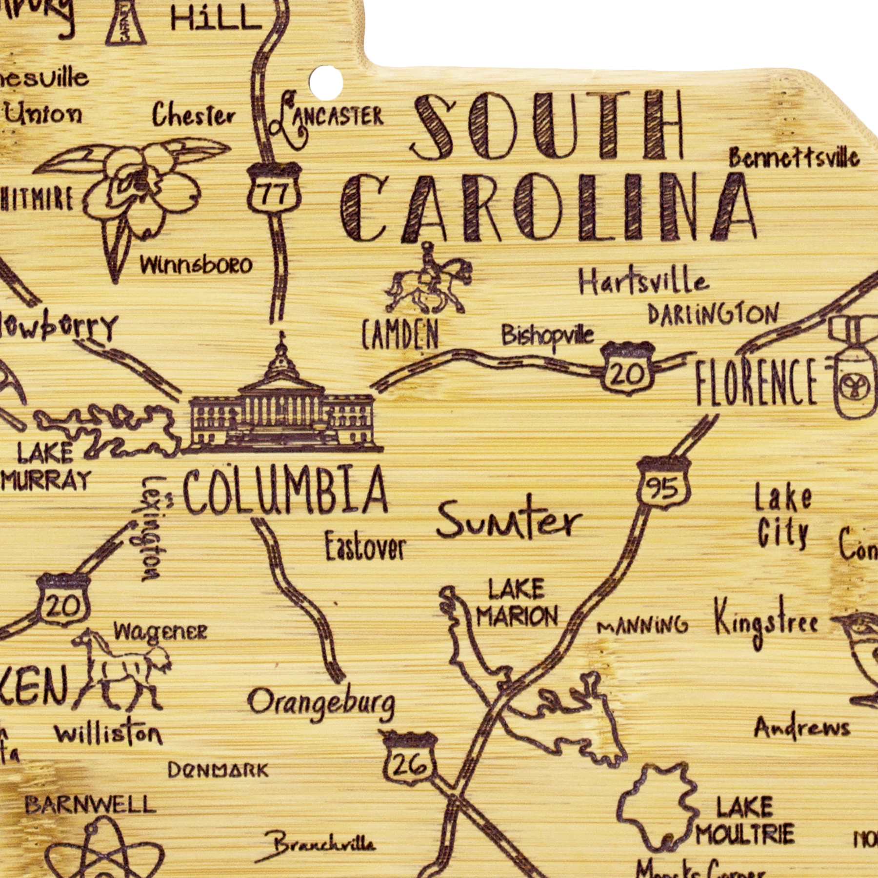 Destination South Carolina Cutting & Serving Board 3
