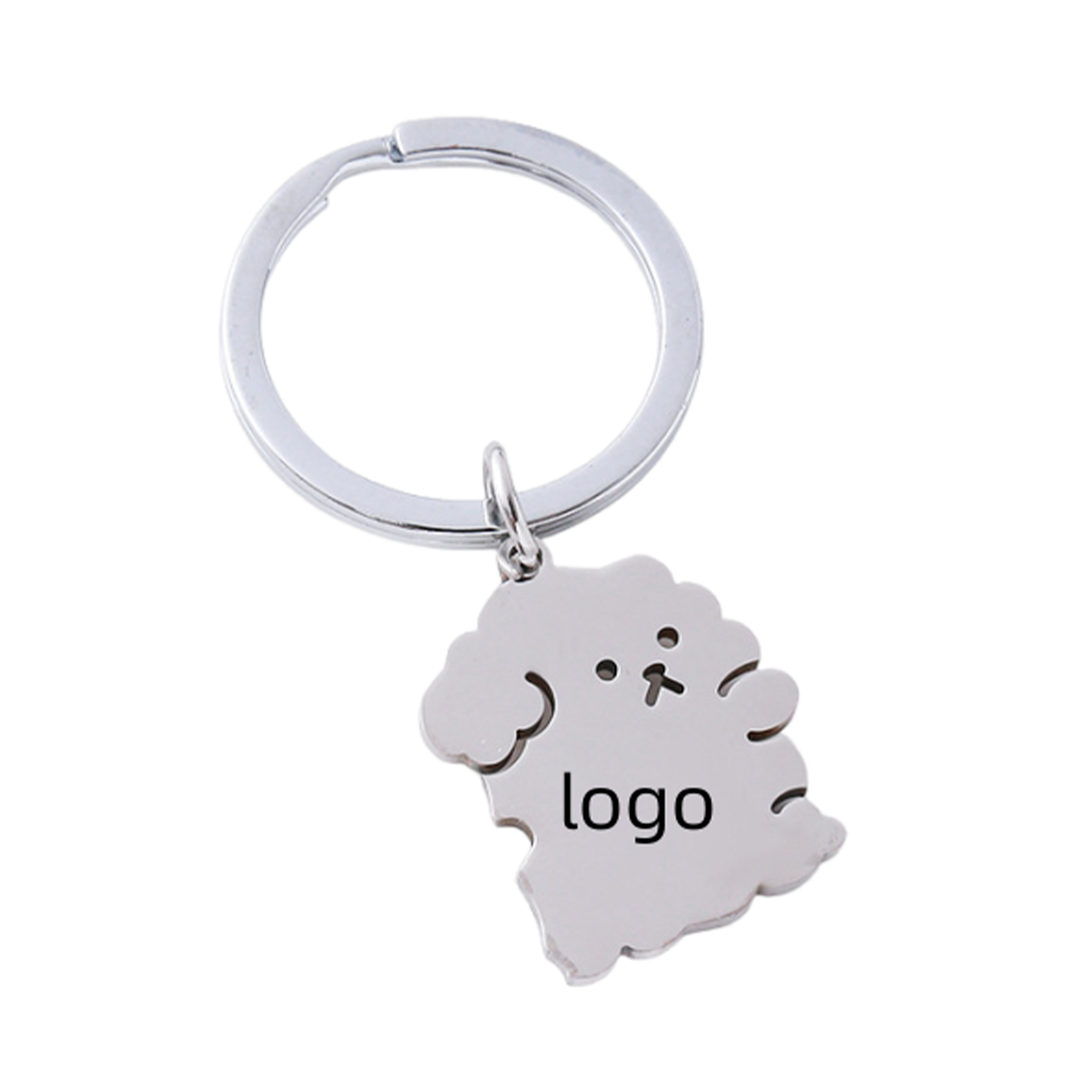 Dog Shape Stainless Steel Keychain 2
