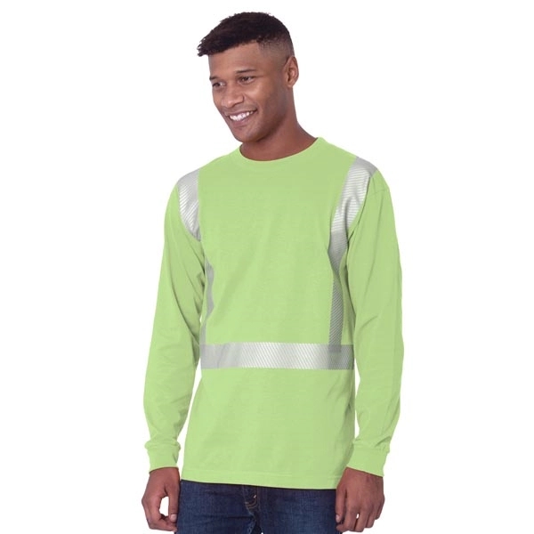 Made in USA Hi-Visibility 50/50 Long Sleeve Crew Tee 4