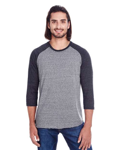 Unisex Triblend Three-Quarter Sleeve Raglan T-Shirt - 302G 30