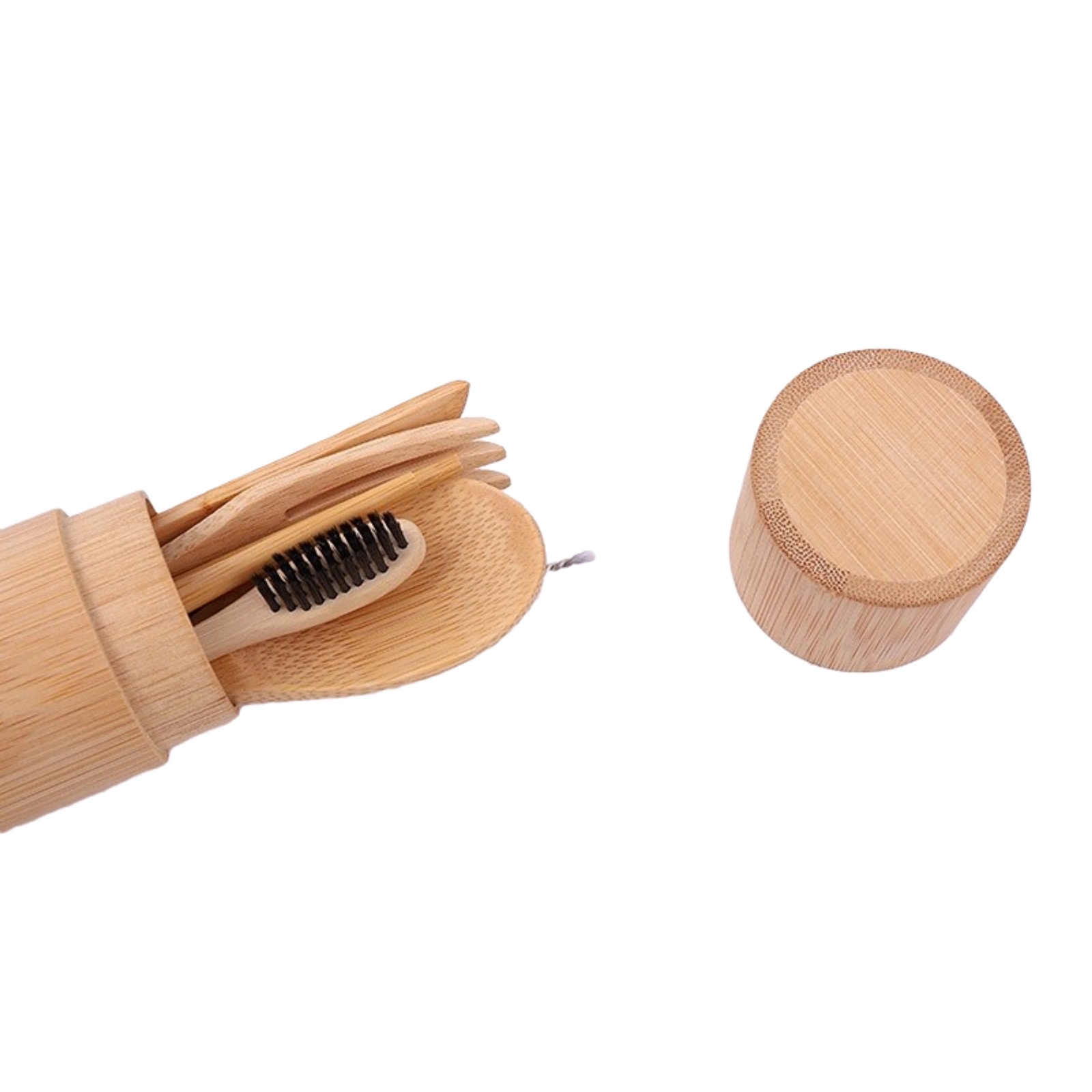 Bucket Convenient Wooden Cutlery Set 7