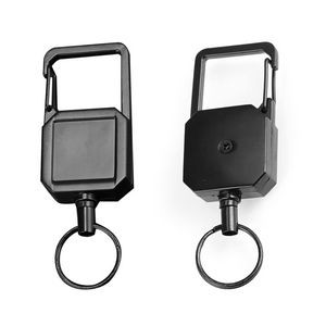 Sleek Metal Square Keychain With Durable Steel Wire Rope 20