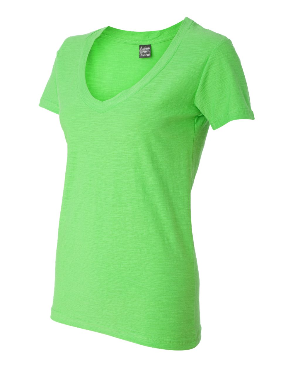 Women's V-Neck Slub T-Shirt - 8169 3