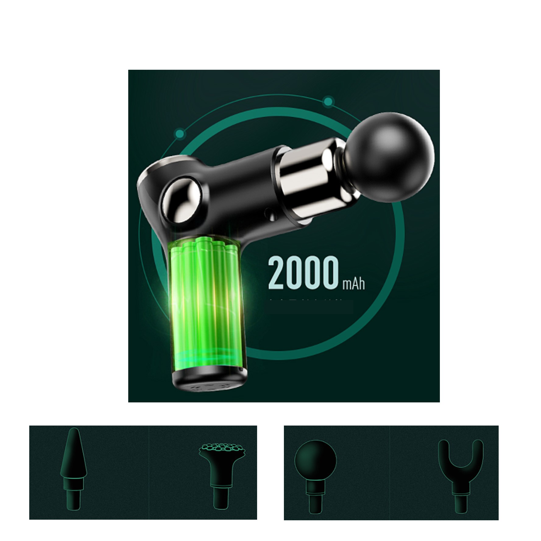 Mini Massage Gun with 4 Attachments 4