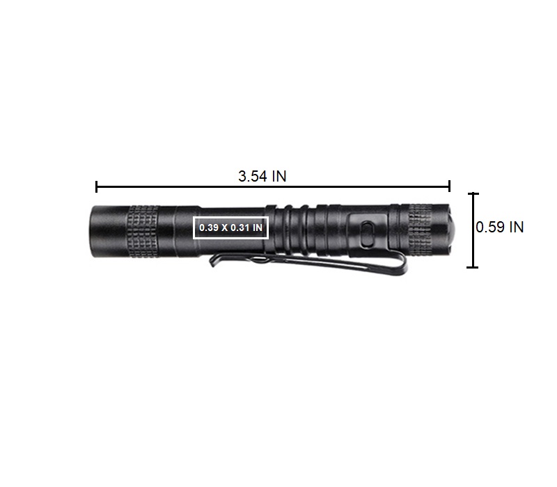 Mini LED Flashlight with Clip 2