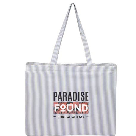Striped Pacific Recycled Cotton Shopper Tote 61