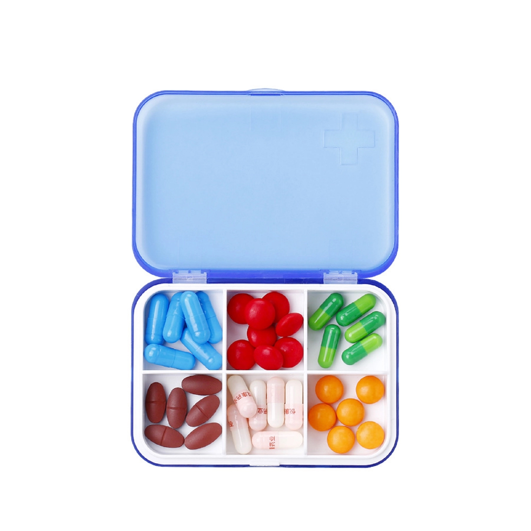6 Compartments Square Medicine Storage Box 3