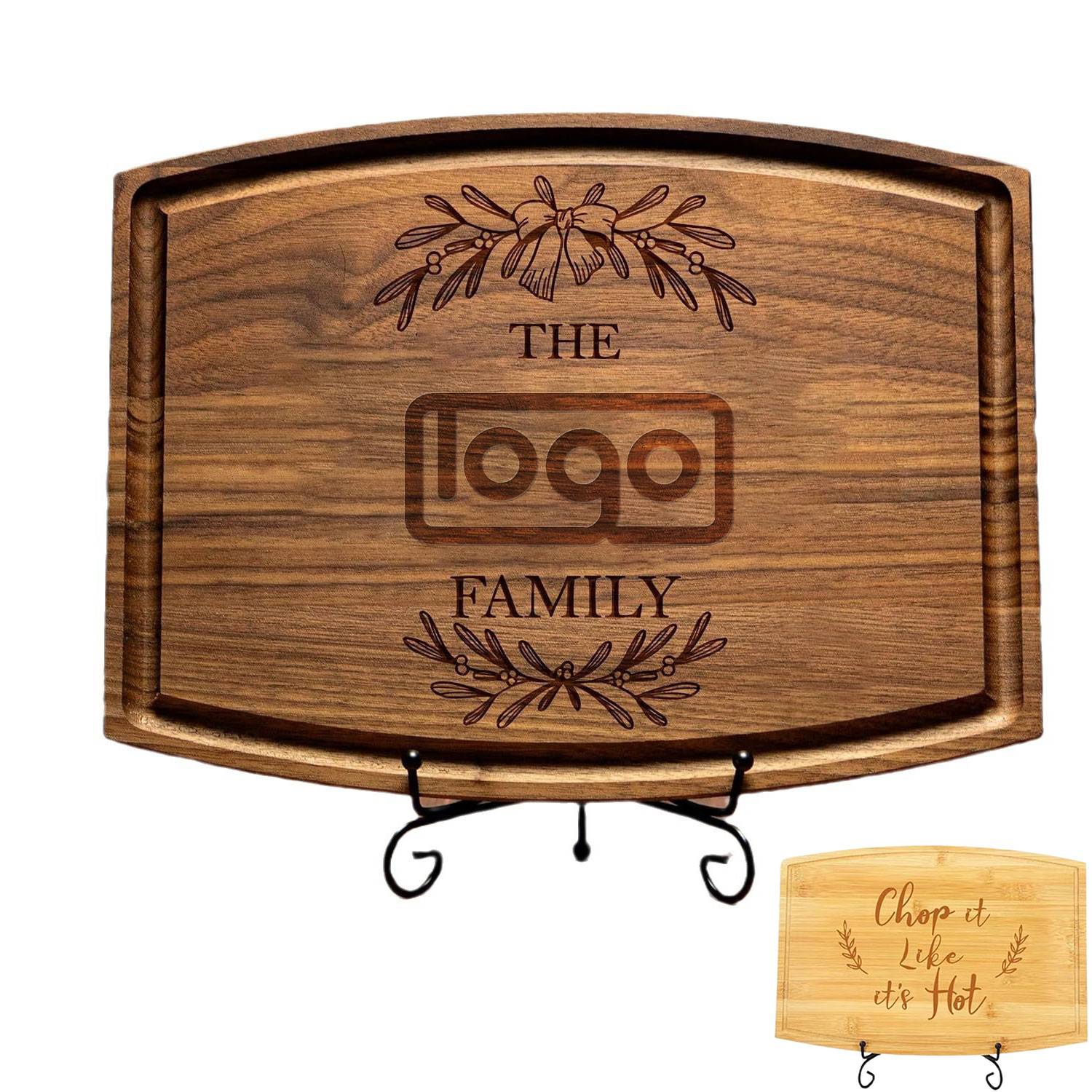 Wooden Cutting Board w/ Drainage Groove 2