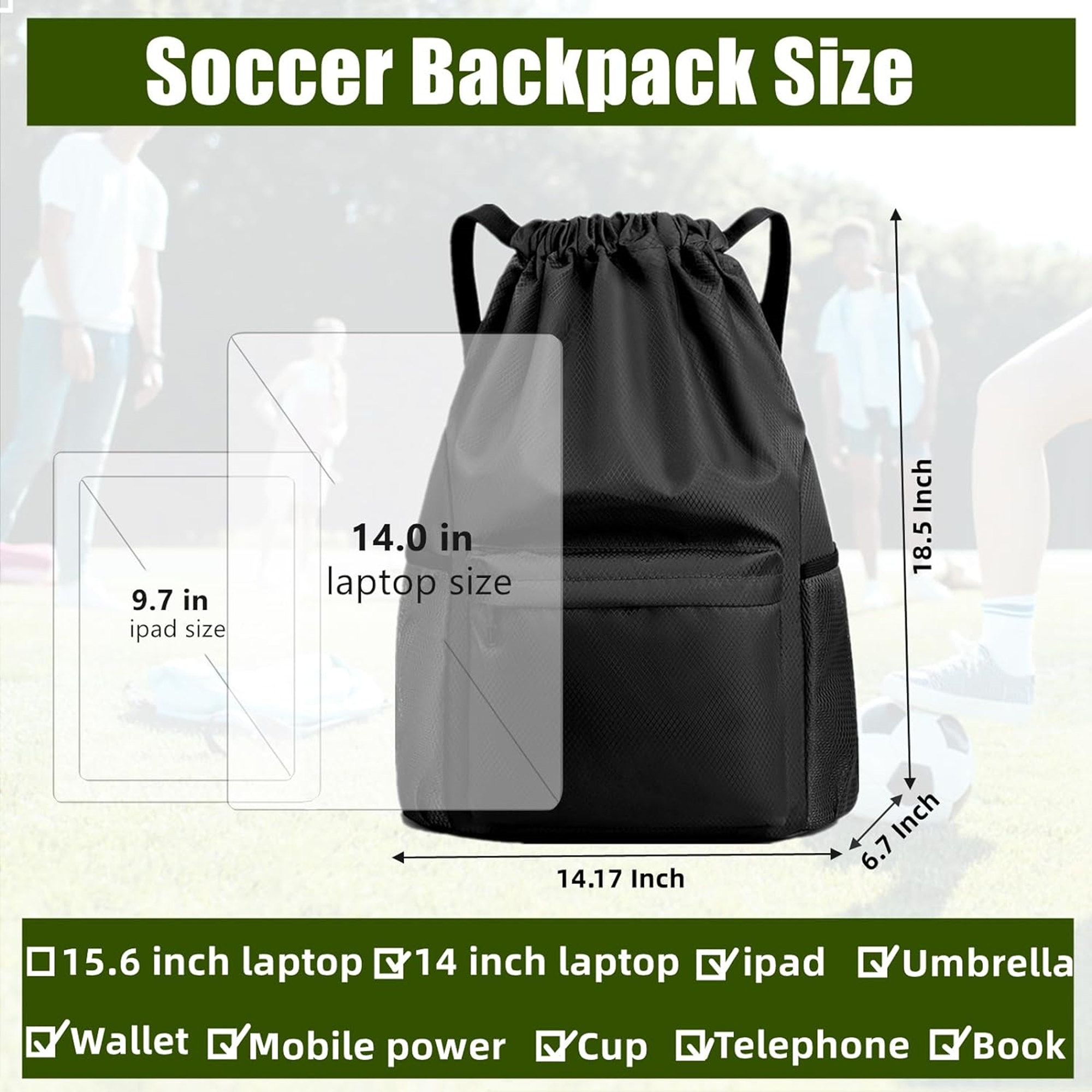 Solid Color Sports Backpack 4