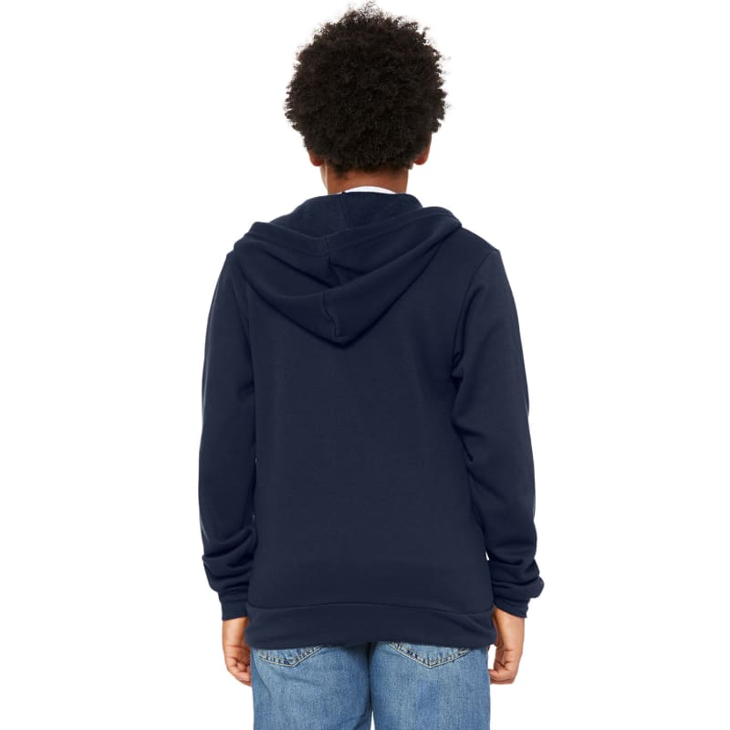 Bella + Canvas Youth Sponge Fleece Full-Zip Hooded Sweatshirt 9