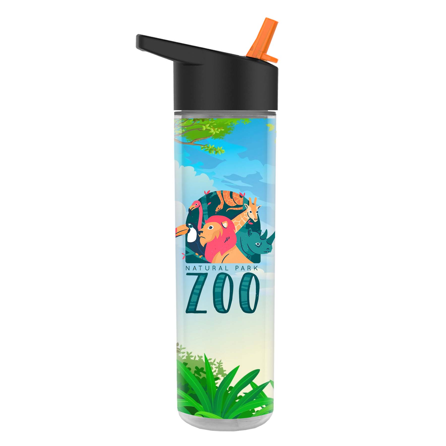 The Chiller Full Color Wrap - 16 Oz. Insulated Bottle with Flip Straw 2